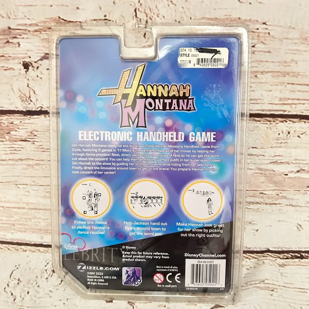 HANNAH MONTANA Vintage Electronic Handheld Game Machine Zizzle Disney NIP 2000s